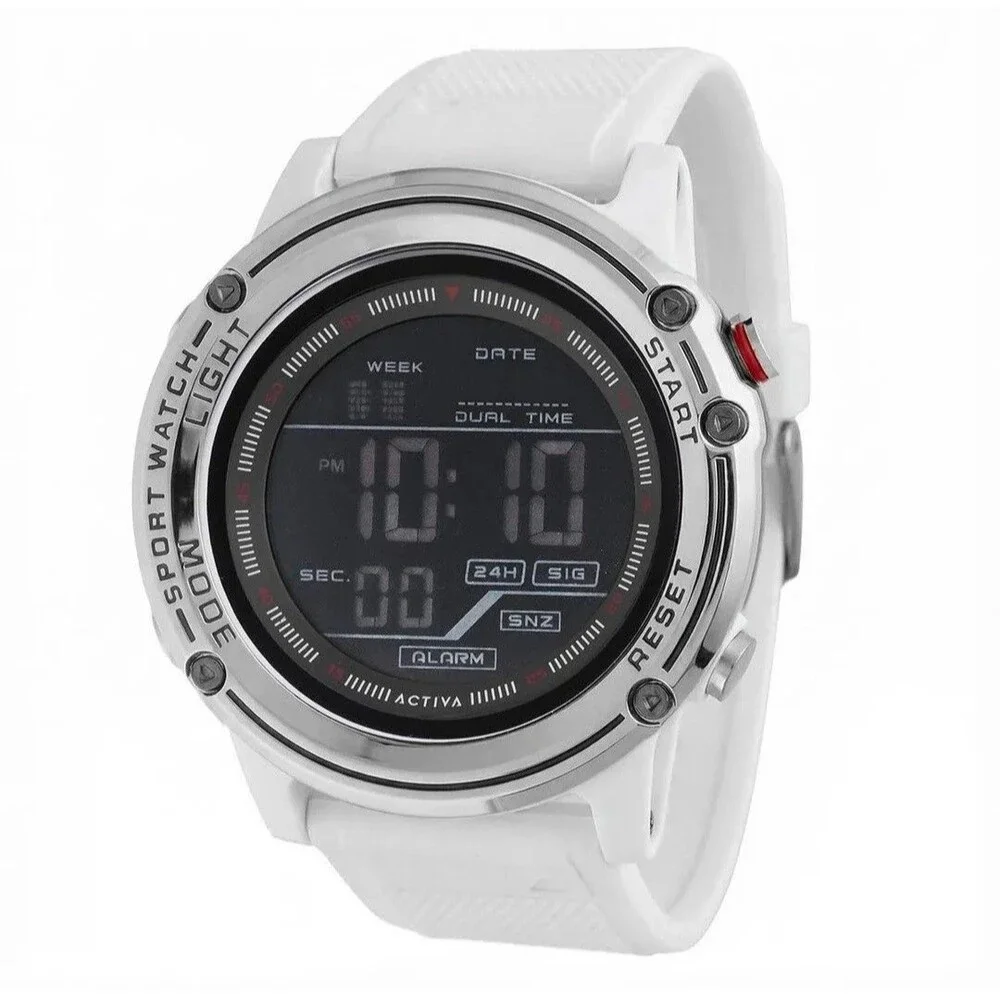 Activa Voyager of Time X Invicta Men’s Digital Watch 52MM White ACW8125-008